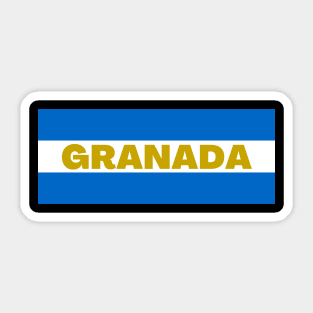 Granada City in Nicaraguan Flag Colors Sticker